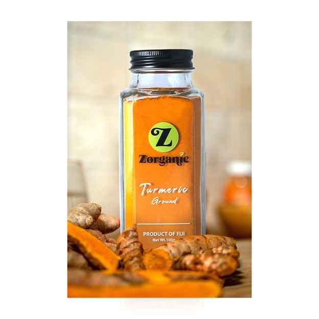 Zorganic Turmeric Powder – Glass Jar 100g - Image 2